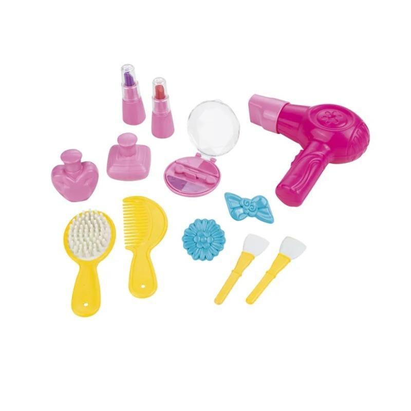 Dolu Unicorn Vanity Table Set with Mirror And Stool - Pink