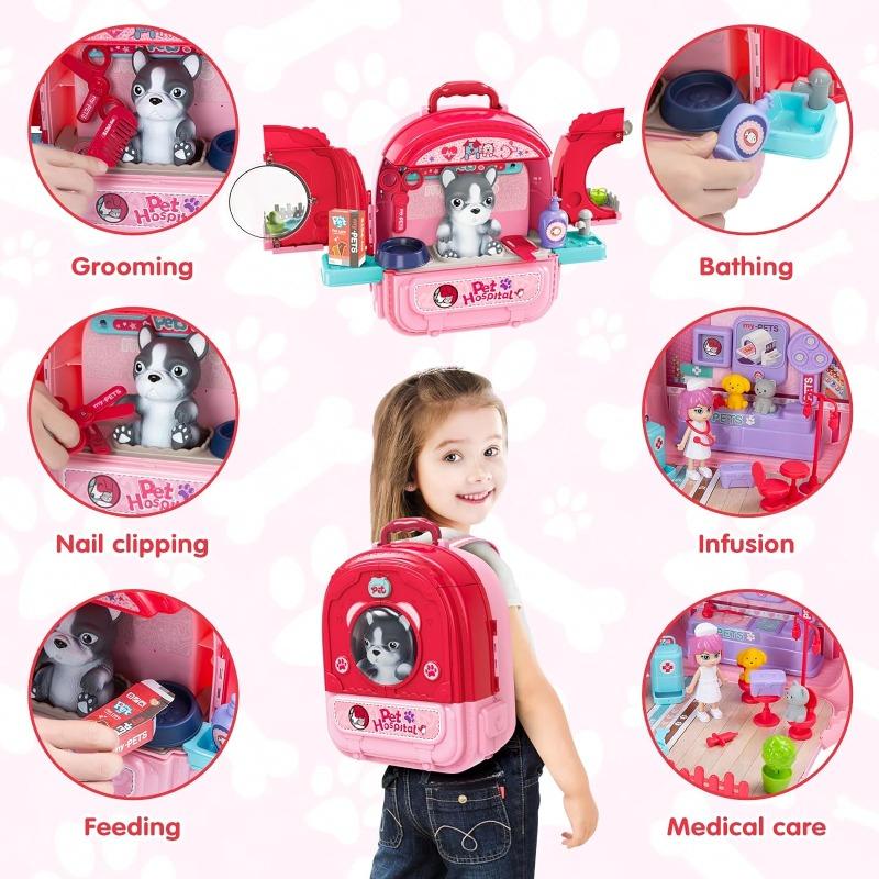 Pets Hospital Kids Bag Playset