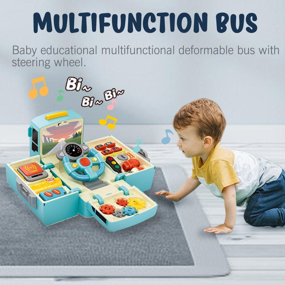 حافلة النقل التفاعلية لون أزرق