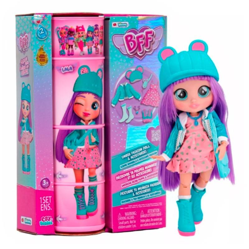 Cry Babies BFF Lala Fashion Doll with 8 Surprises