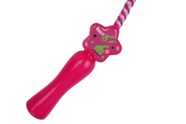 حبل قفز مع مقبض من البولي بروبيلين 215 سم - وردي