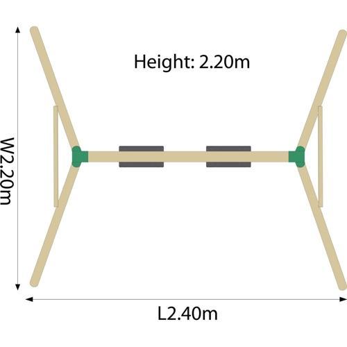 Plum Marmoset Wooden Pole Swing Set