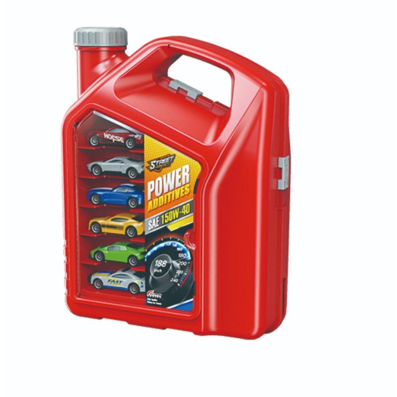 مجموعة مضمار سباق تكنوتونيكس 1:64 مع 6 سيارات معدنية