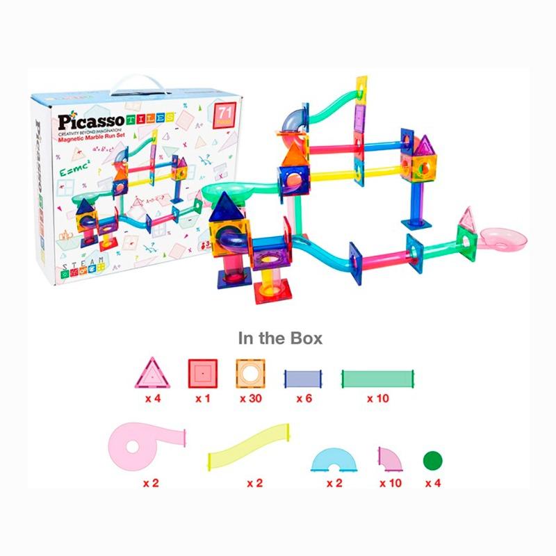PicassoTiles Magnetic Building Set - 71 Piece