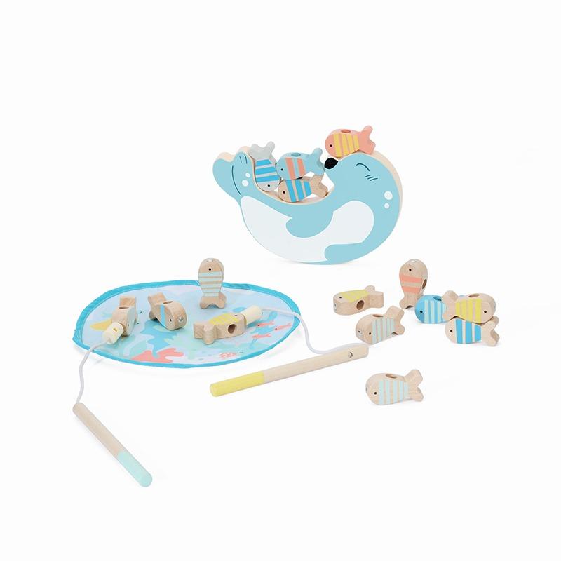 كلاسيك وورلد - لعبة صيد السمك الخشبية