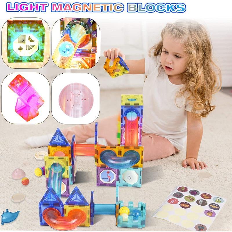 Magnetic Light Ball Track Building Blocks - 75 Pcs