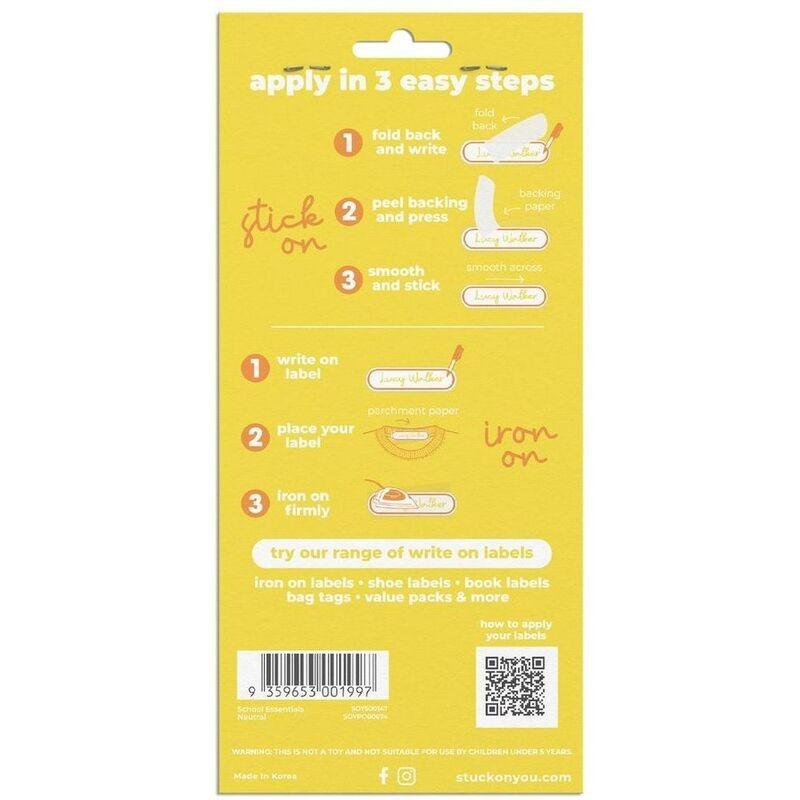 Stuck on You School Write on Labels Essentials Value Pack Neutral 105 Labels
