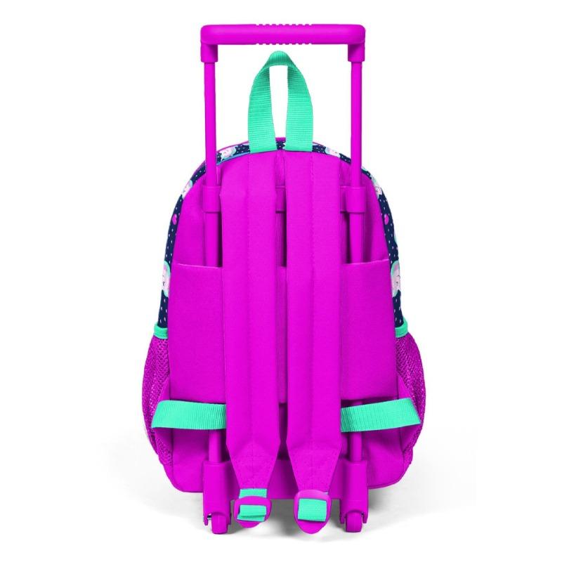 Tiny Nest Trolley Backpack Unicorn Patterned Navy Blue Pink