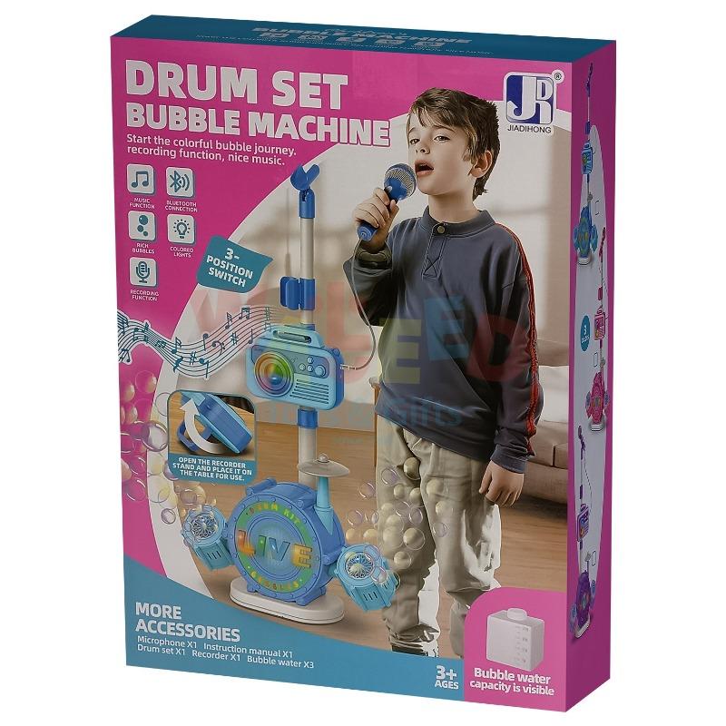 BubbleBeat Drum Set – with Bluetooth Music Lights & Bubble Fun