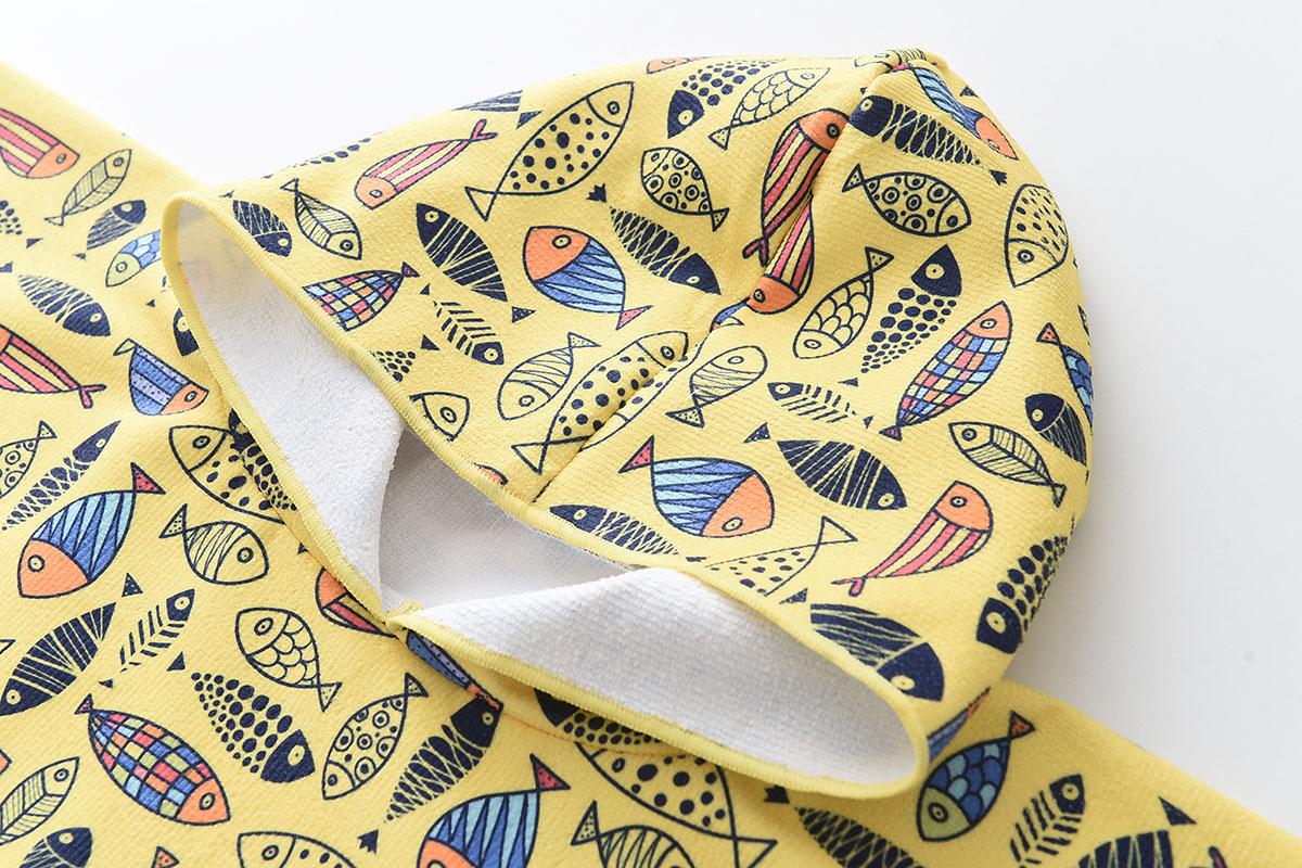 Seashell - Kids Beach Towel Fish Yellow