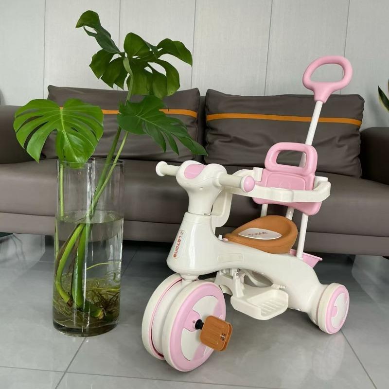 Tobbi Kids Tricycle With Handle for Kids - Pink