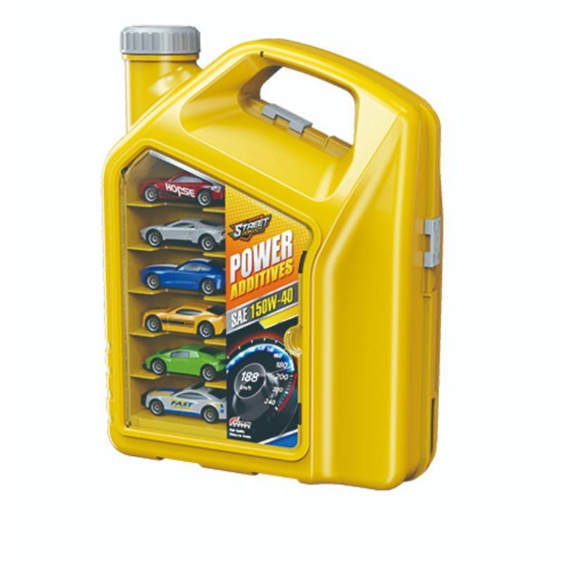 مجموعة مضمار سباق تكنوتونيكس 1:64 مع 6 سيارات معدنية