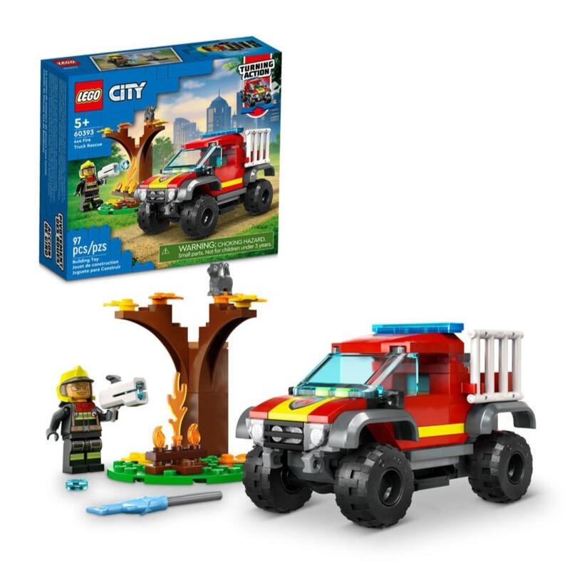 LEGO City Fire Engine Rescue Building Toy Set - 97 Pcs