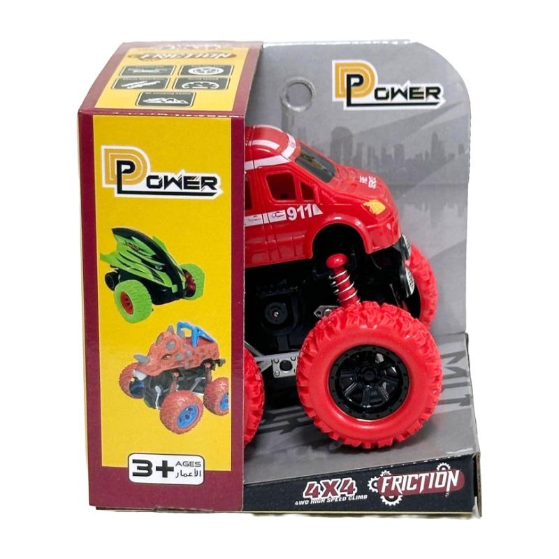 D-Power Friction Military Stunt Car - Red