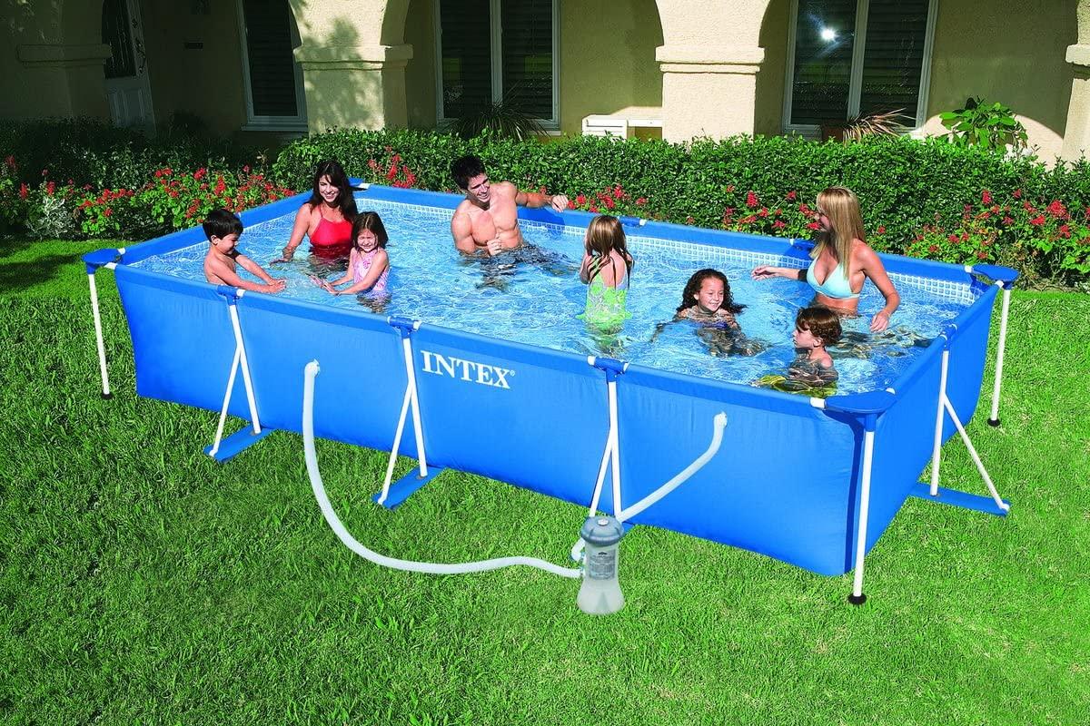 Intex Small Frame Rectangular Pool With Water Filter Pump