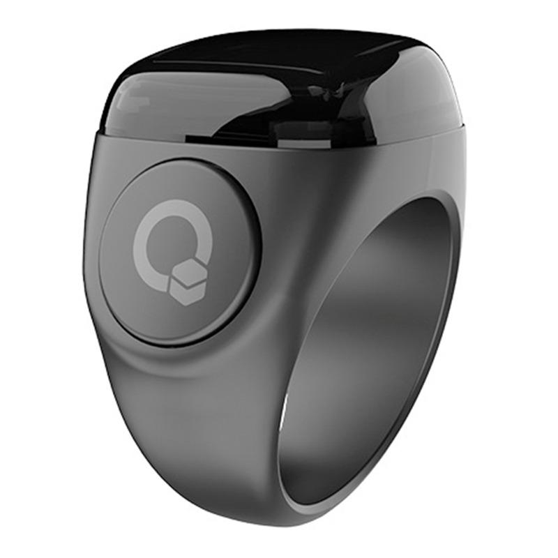 أي قبلة - خاتم نور للأذكار مقاس 20 ملم لون أسود