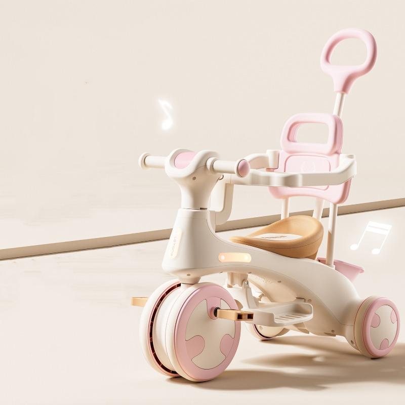 Tobbi Kids Tricycle With Handle for Kids - Pink