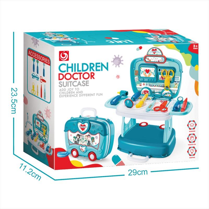 Portable Doctor Bag Play Set 3 in 1 Blue