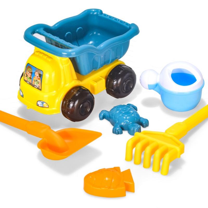 باور جوي - مجموعة لعب شاحنة رمال الشاطئ 6 قطع متعدد الألوان