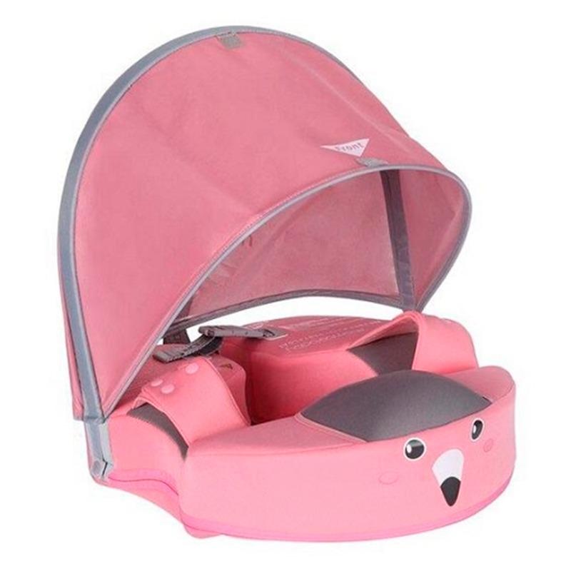 مامبو بيبي - عوامة الخصر مع مظلة لون وردي