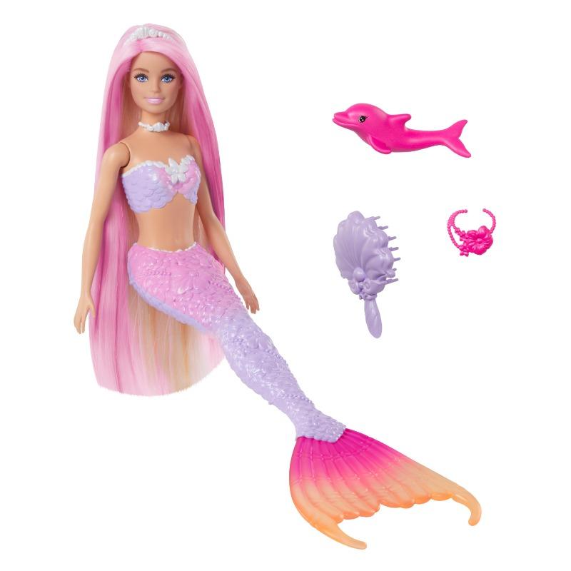 Barbie Malibu Mermaid Doll with Pink Hair and Dolphin