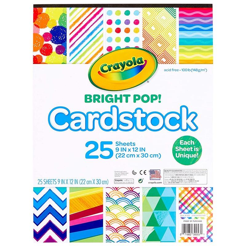 Crayola Bright Pop Cardstock - 25 Color
