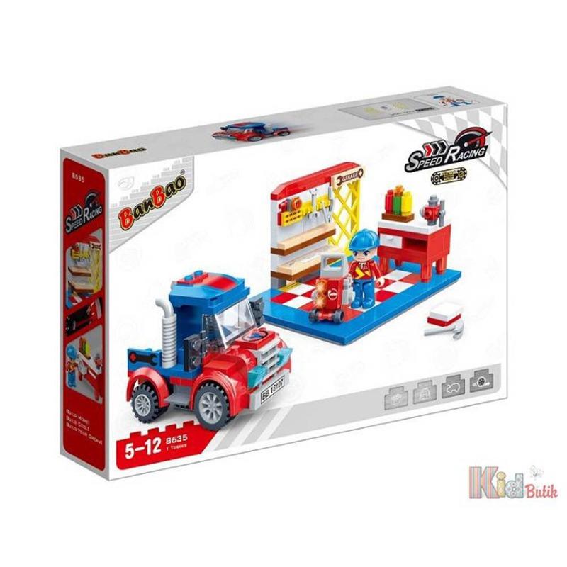 بانباو - مجموعة بناء ورشة سيارات السرعة 234 قطعة