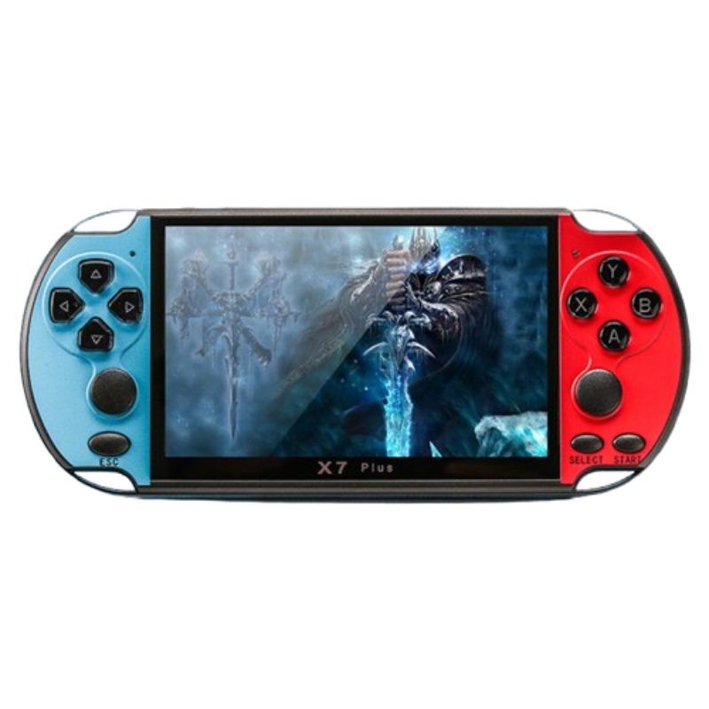 Portable Gaming Device With a 5.1-inch Screen and 8gb Memory Card - Blue and Red