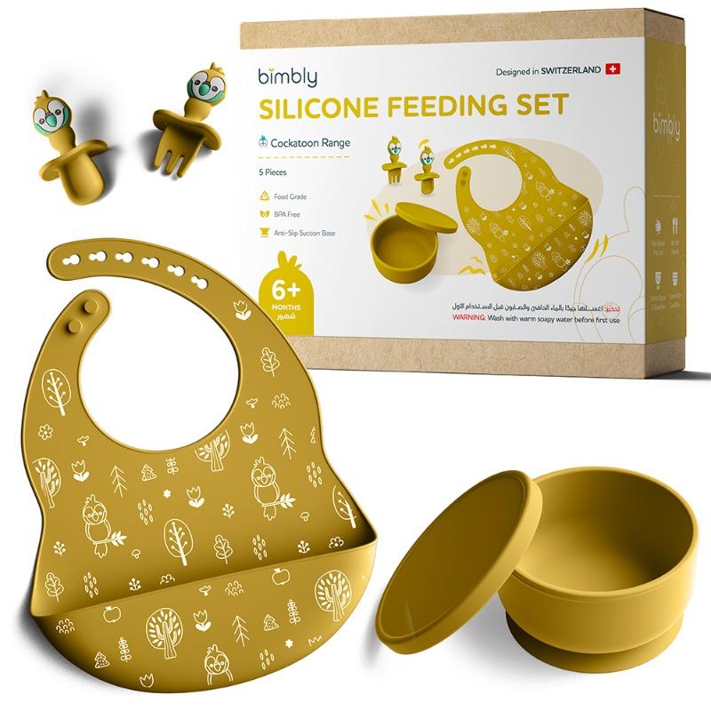 Bimbly Silicone Feeding Set 5 in 1 Yellow