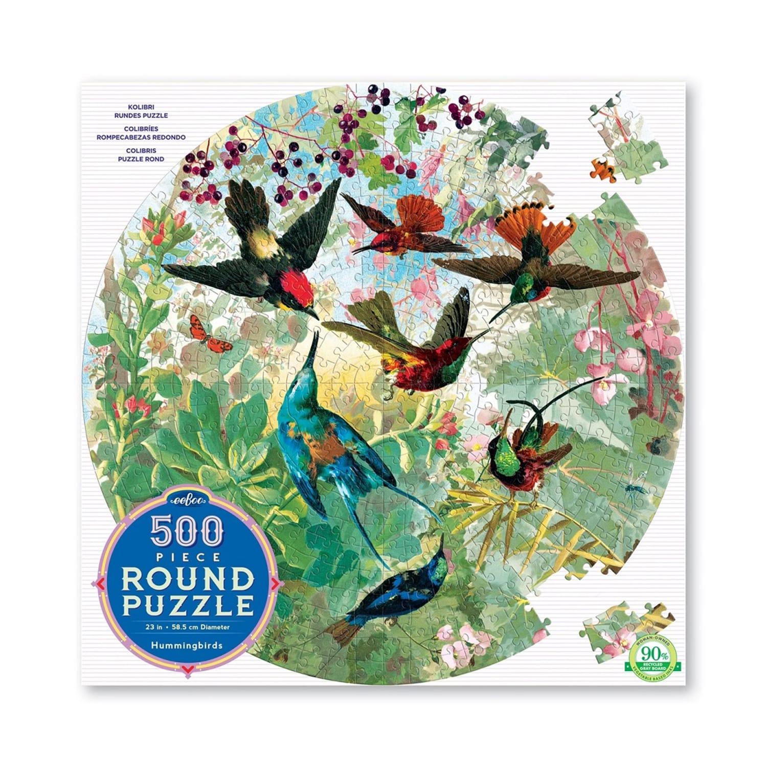 Hummingbirds Round Puzzle - 500 Pcs