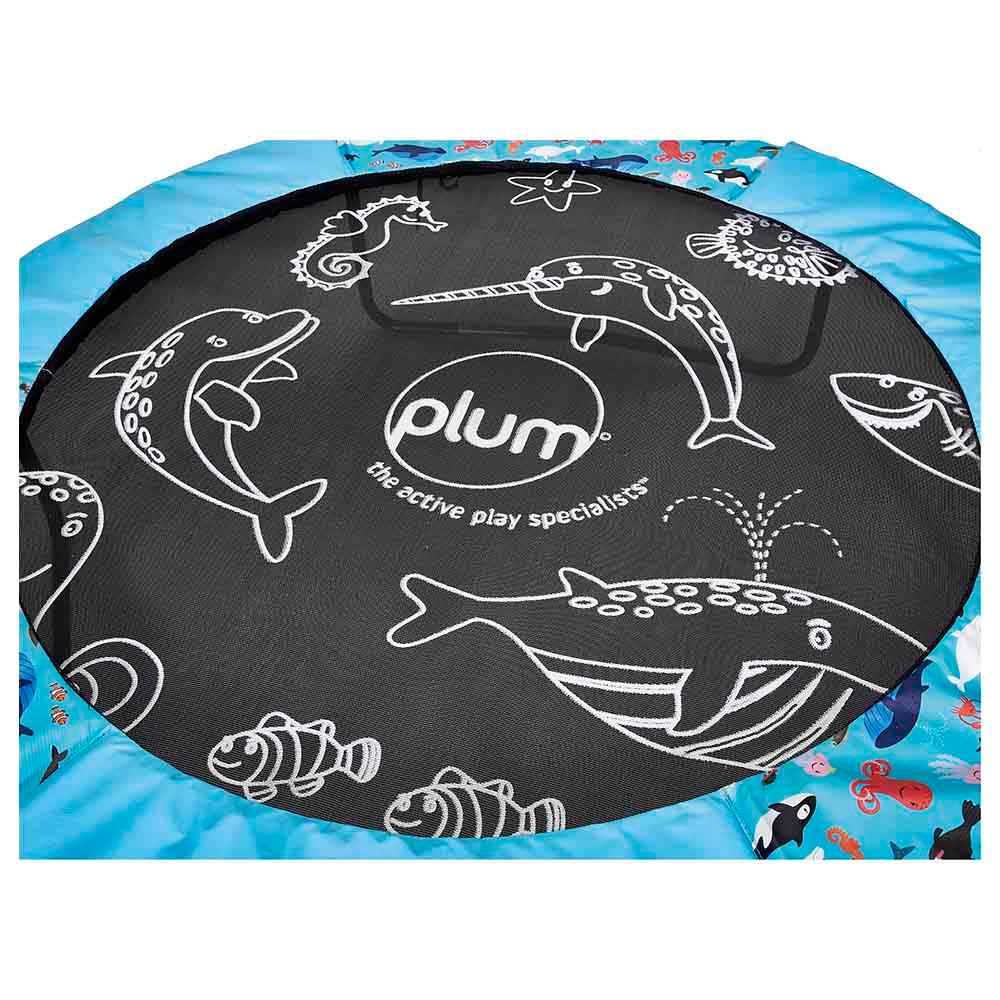 Plum 4.5Ft Junior Jungle Trampoline And Enclosure With Sound - Blue