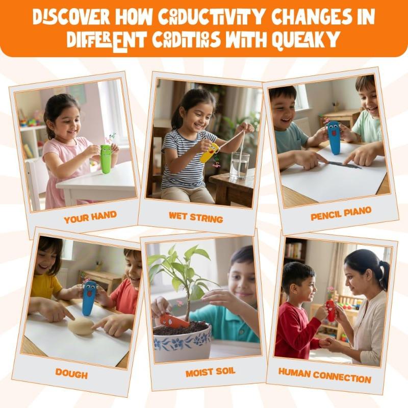 Queaky Interactive Circuit Toy – Orange STEM Edition