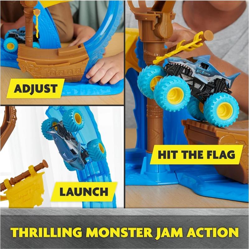 Monster Jam Megalodon With 1:64 Truck Playset