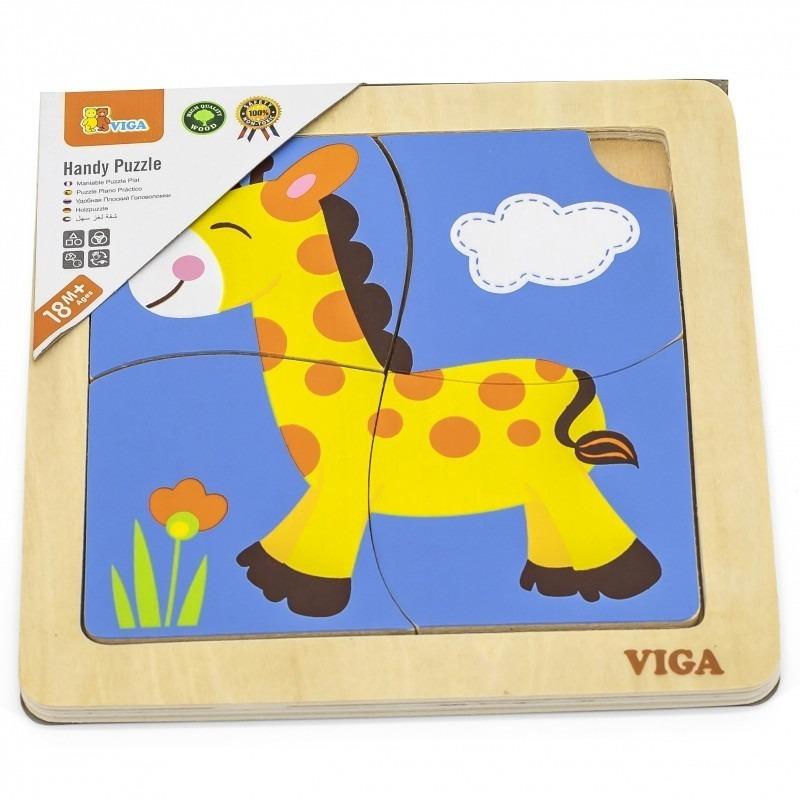 VIGA Handy Wooden Puzzle - Giraffe