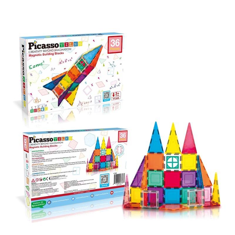 مجموعة البناء المغناطيسية صاروخ الفضاء ٣٦ قطعة