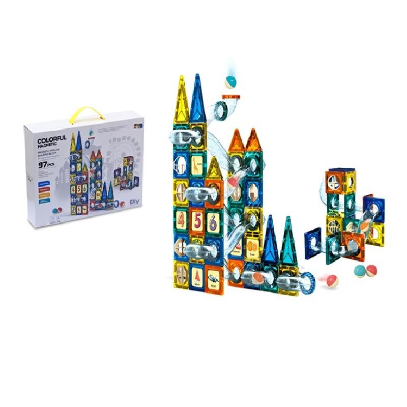 Magnetic Pipeline Building Blocks - 97 Pieces