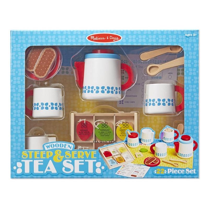 Melissa And Doug Wooden Steep And Serve Tea Set