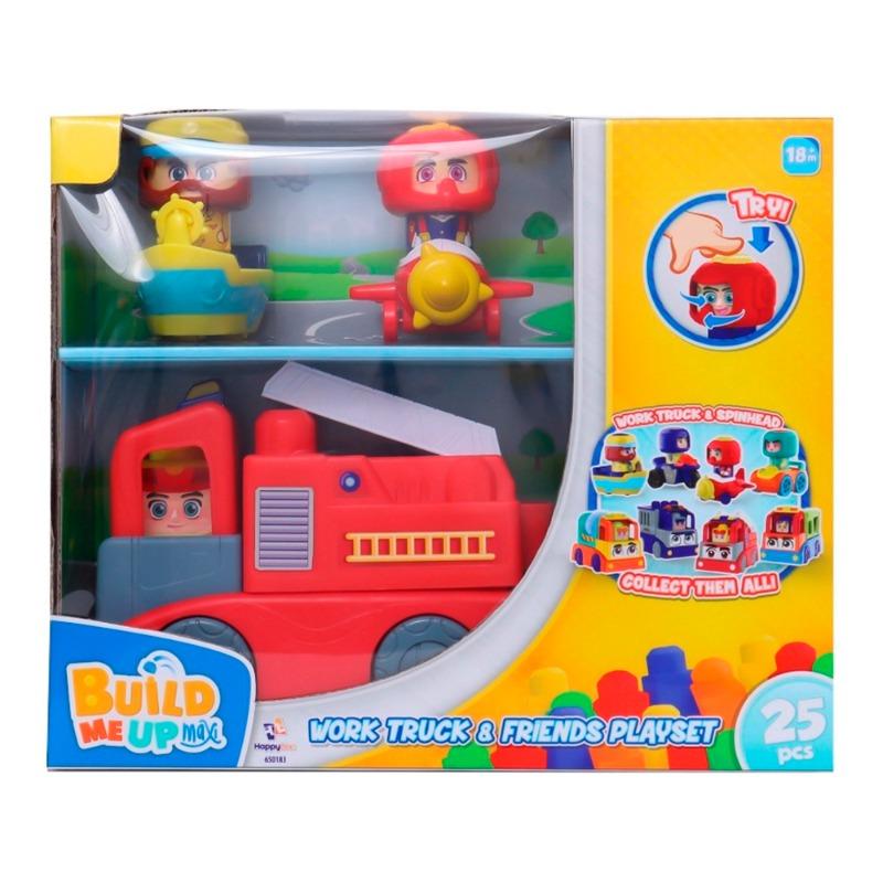Build Me Up Maxi Work Truck And Friends Playset