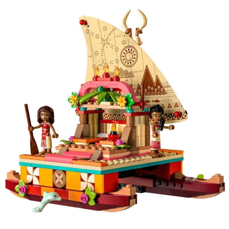 LEGO Disney Moanas Wayfinding Boat Building Toy Set - 321 Pcs