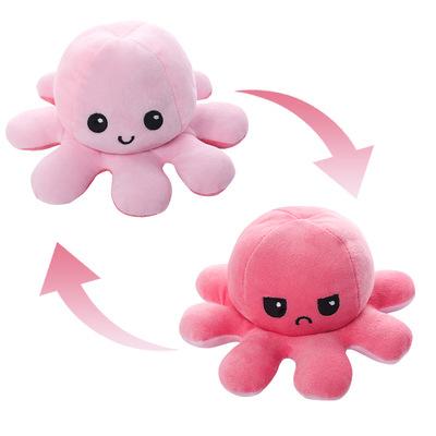 Reversible Mood Octopus Toy - 3 Assorted Colors