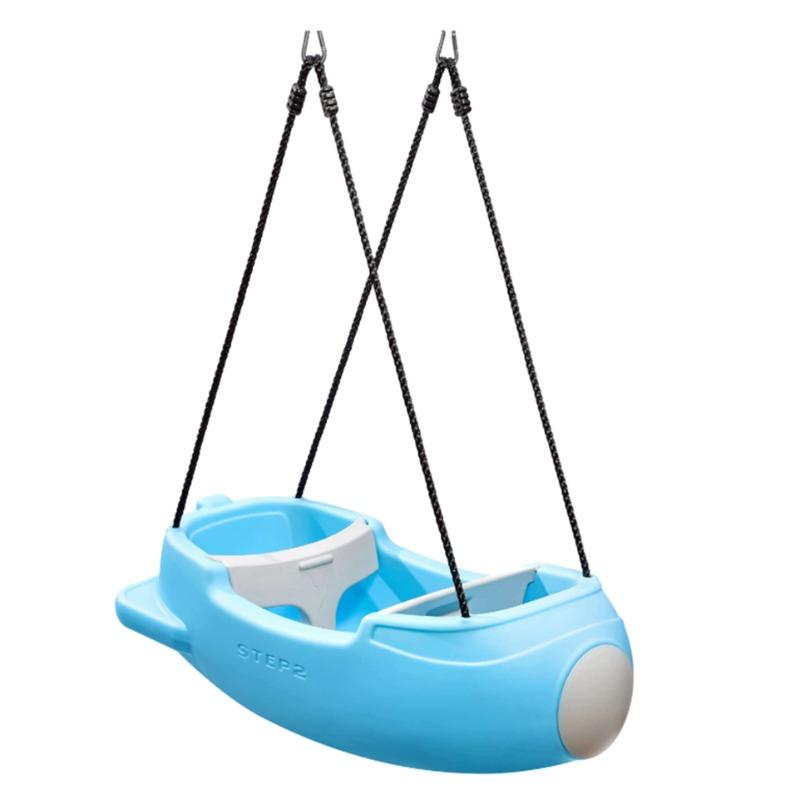 ستيب تو - أرجوحة بتصميم صاروخ لشخصين لون أزرق