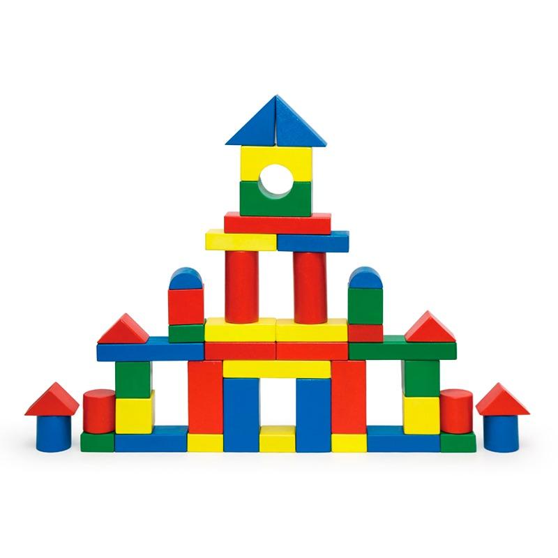 VIGA Wooden Building Blocks - 50 Pcs