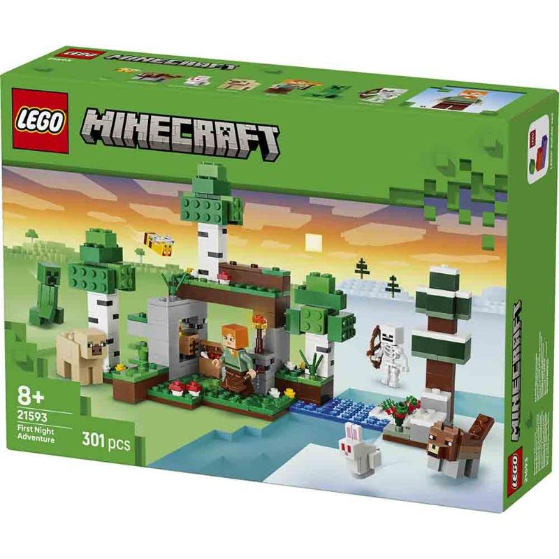 LEGO Minecraft First Night Adventure Building Set 301 Pieces