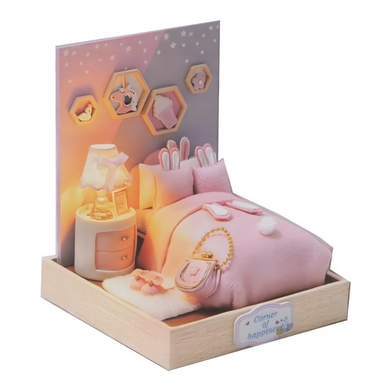 زاوية السعادة الغرفة الخشبية المضيئة