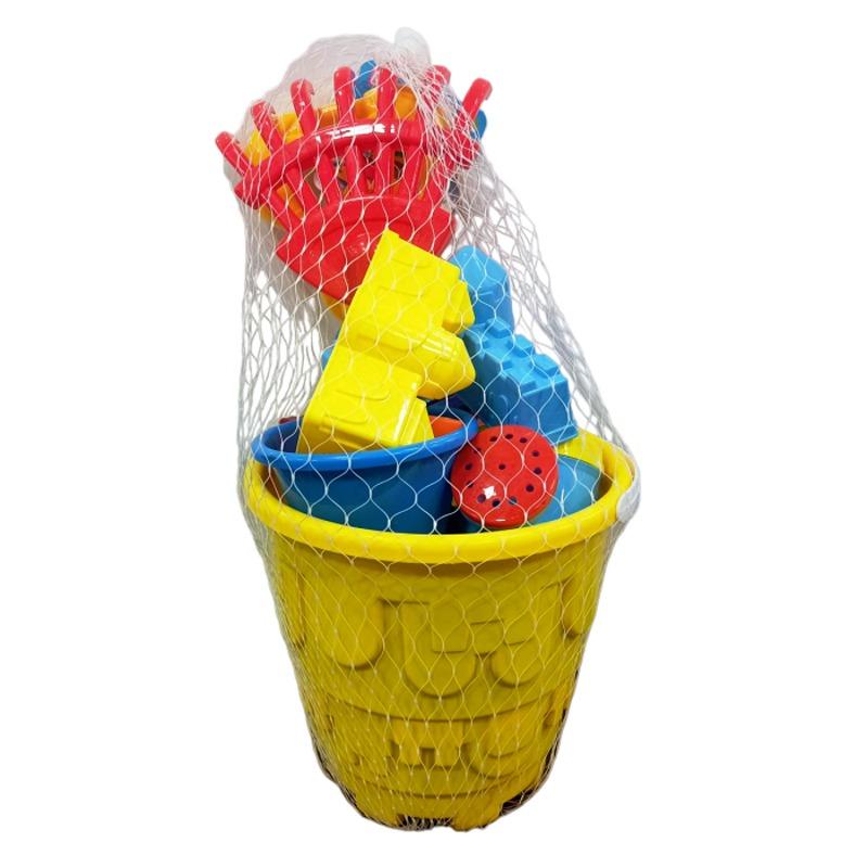Beach Bucket Set Yellow - 9 Pieces
