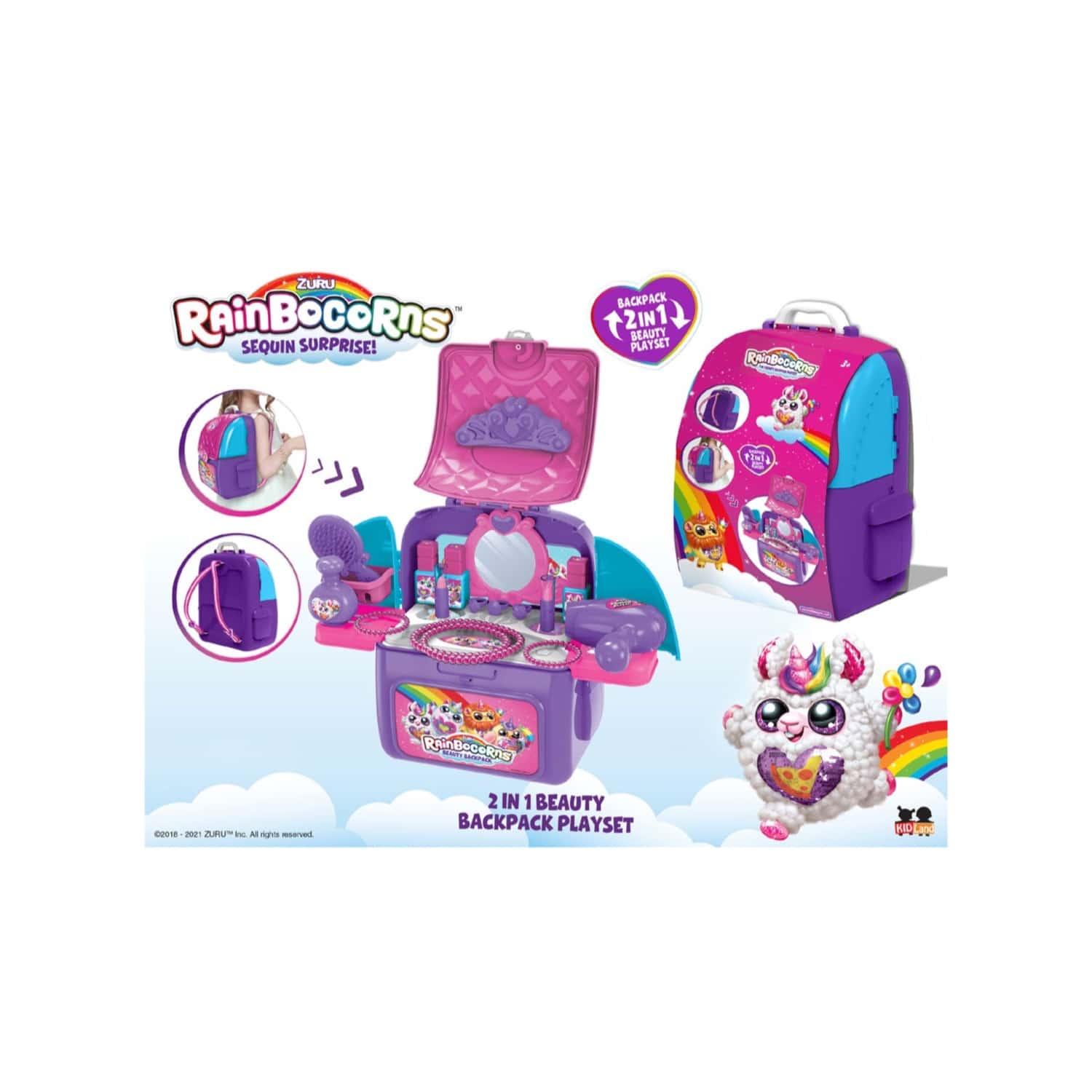 Rainbocorns - 2 In 1 Beauty Backpack Playset
