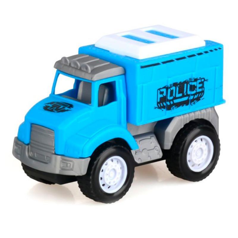 شاحنة الشرطة الموسيقية - لون أزرق ورمادي