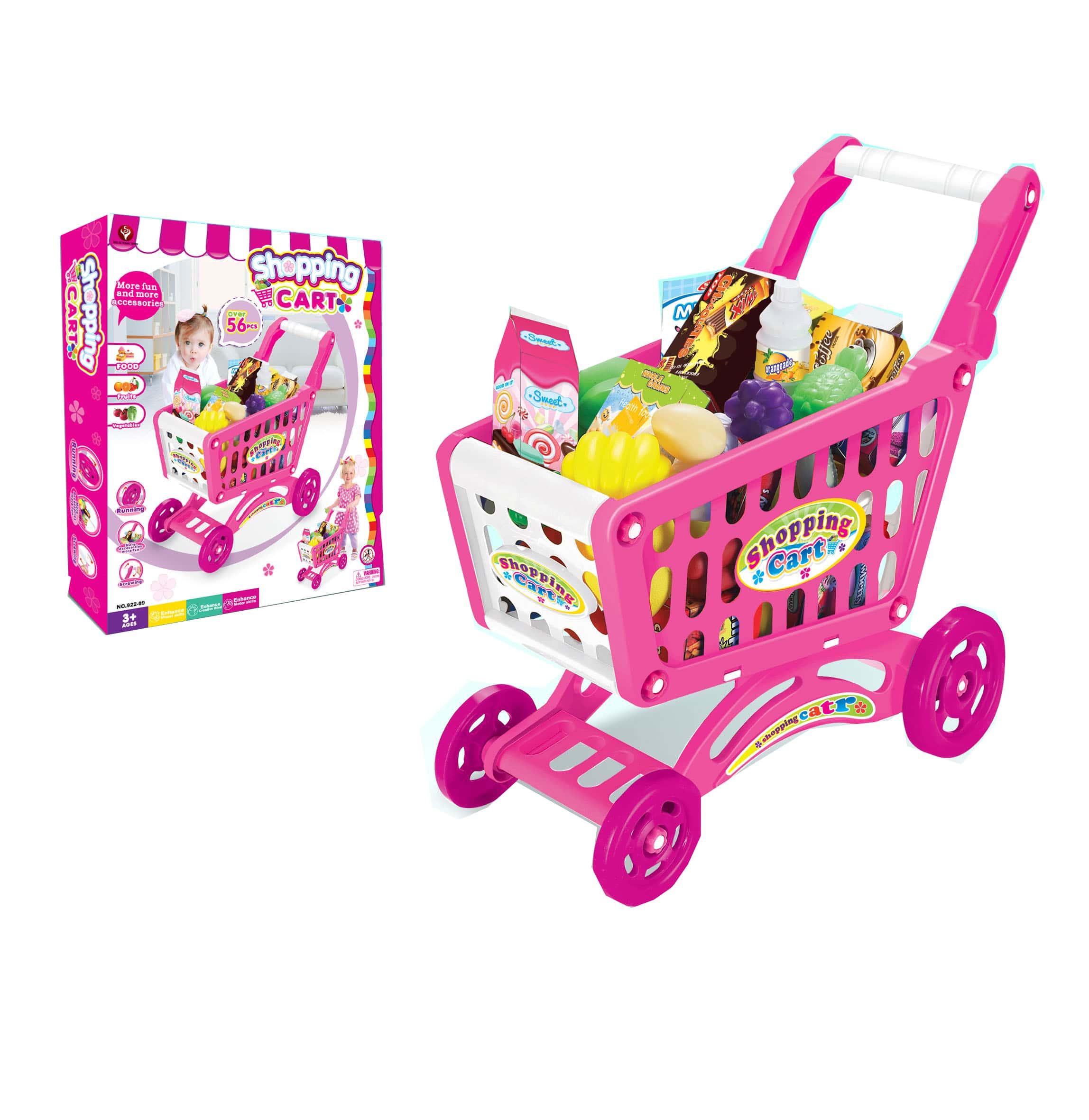 Shopping Cart Play Set - Pink