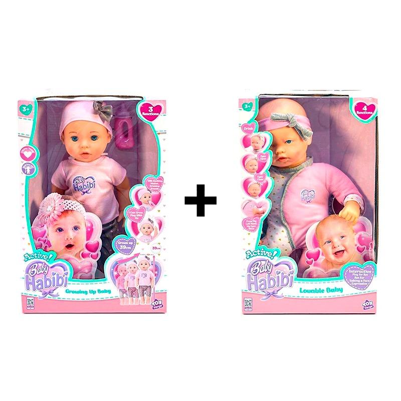 Baby Habibi Doll Growing Up Baby 14 inch + Lovable Baby 16 inch