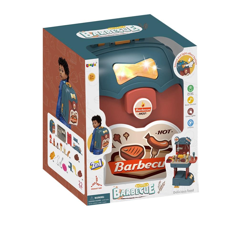 حقيبة ظهر مجموعة الشواء 2 في 1 - أزرق